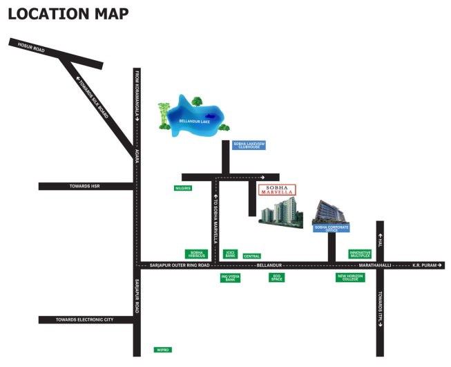 Sobha Marvella Location Plan